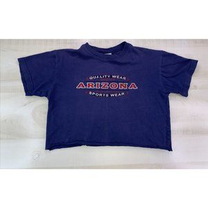 VINTAGE Y2K Sierra Madre Cotton Cropped Arizona Distressed Graphic Blue T Shirt